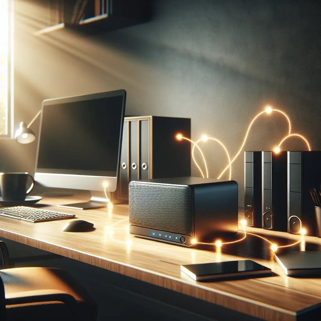 Alt text: "Configuración de un NAS casero para almacenamiento en red, mostrando el hardware y el proceso de instalación en un entorno doméstico."