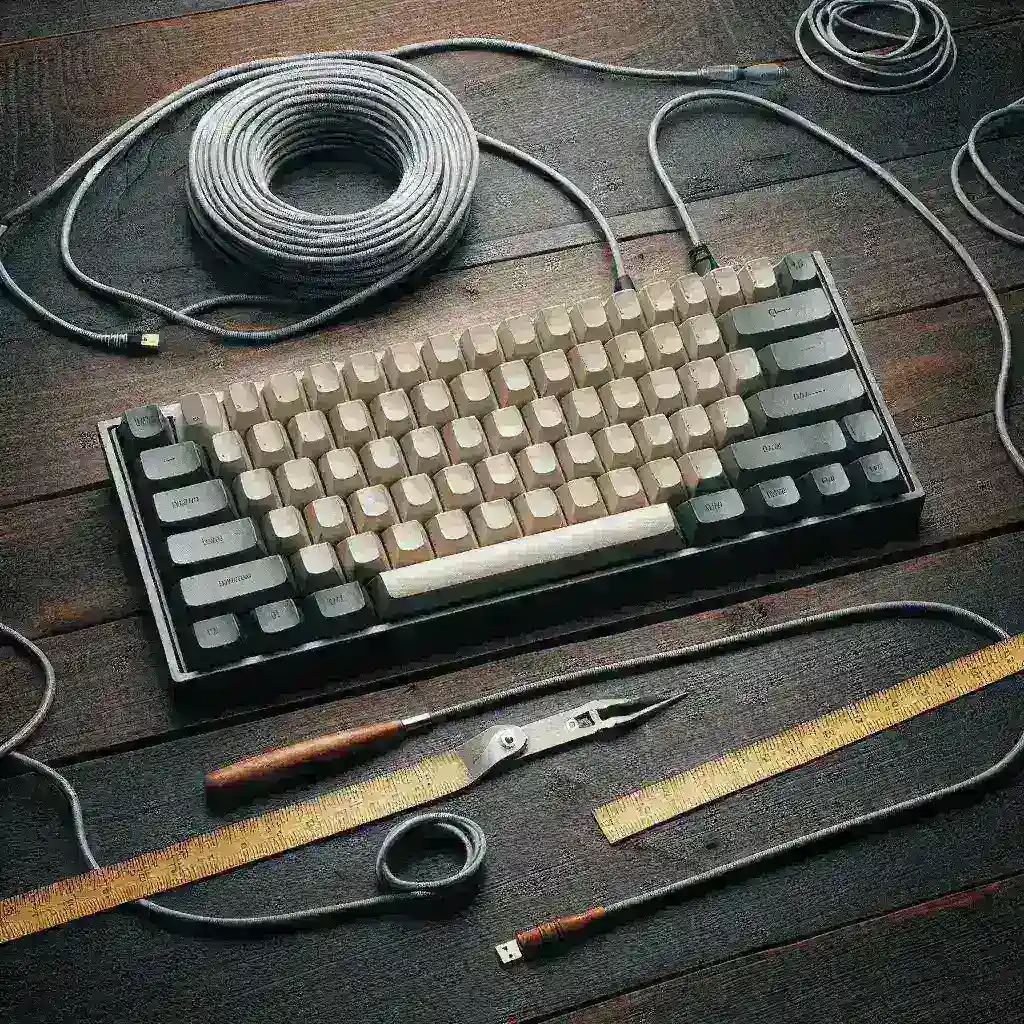¿Cuál es la longitud promedio del cable para un teclado mecánico con cable?